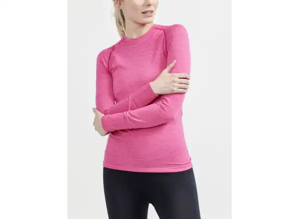 Craft Core Dry Active Comfort dámske tričko dlhý rukáv ružová