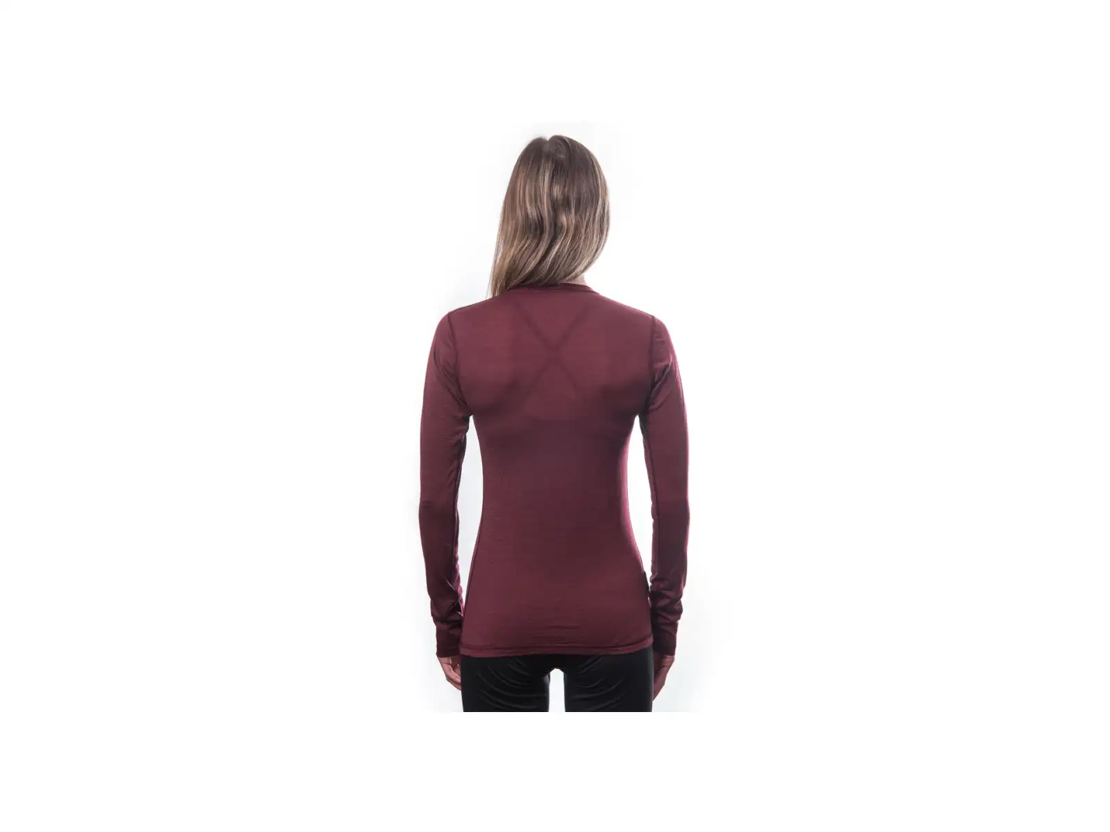 Sensor Merino Air dámske tričko dlhý rukáv Port Red