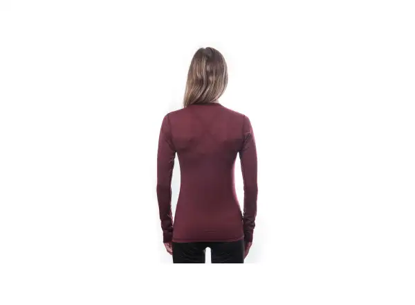 Sensor Merino Air dámske tričko dlhý rukáv Port Red