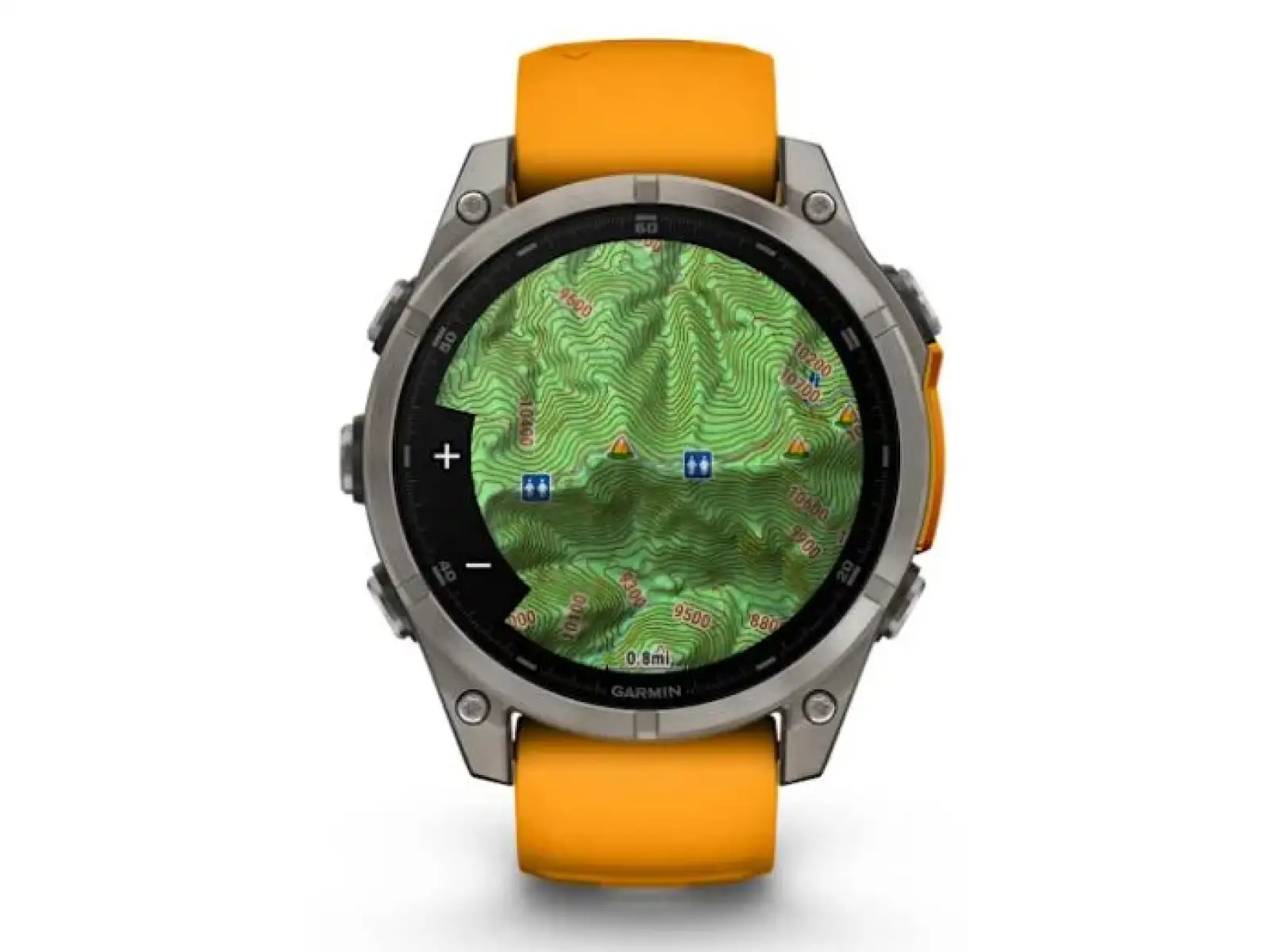 Garmin fenix 8 - 47 mm AMOLED Sapphire inteligentné hodinky Titanium Orange/Graphite