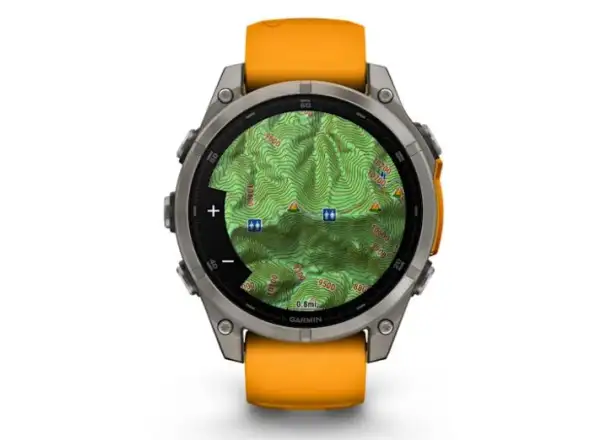 Garmin fenix 8 - 47 mm AMOLED Sapphire inteligentné hodinky Titanium Orange/Graphite