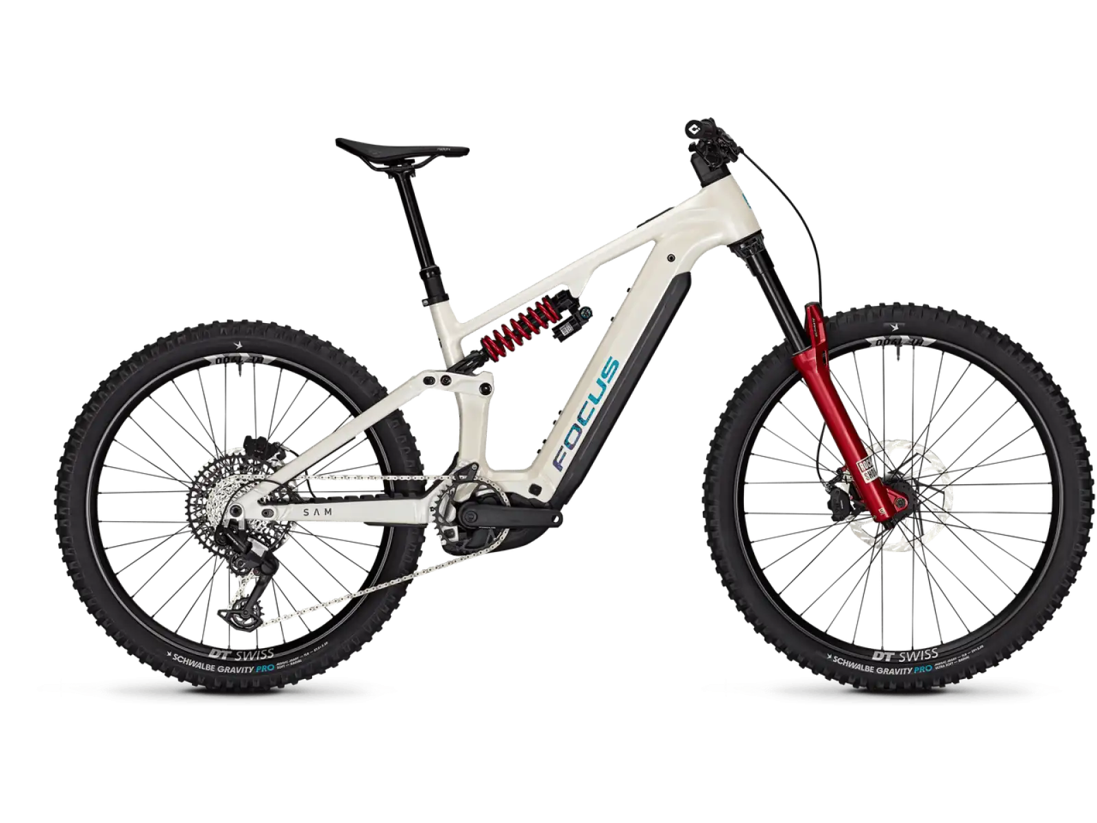 Focus SAM 9 600Wh celoodpružený elektrobicykel Champagne / Shellwhite
