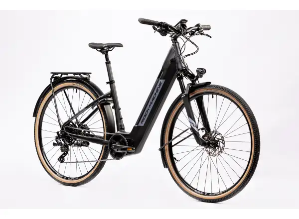 Rock Machine Crossride INT e450 Touring elektrobicykel Matte Black/Grey