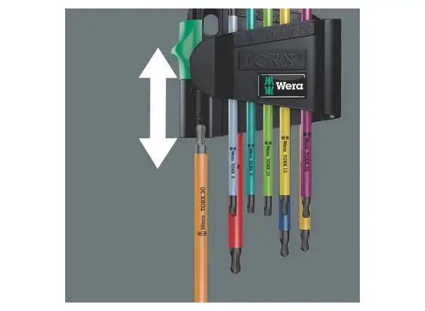 Wera 967/9 TX BO Multicolour 1 TORX L-kľúče s otvorom sada 9 ks