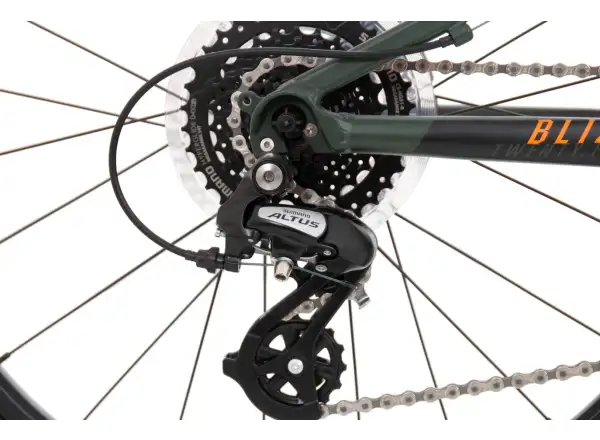 Rock Machine Blizz 24" HD detský horský bicykel khaki/oranžová