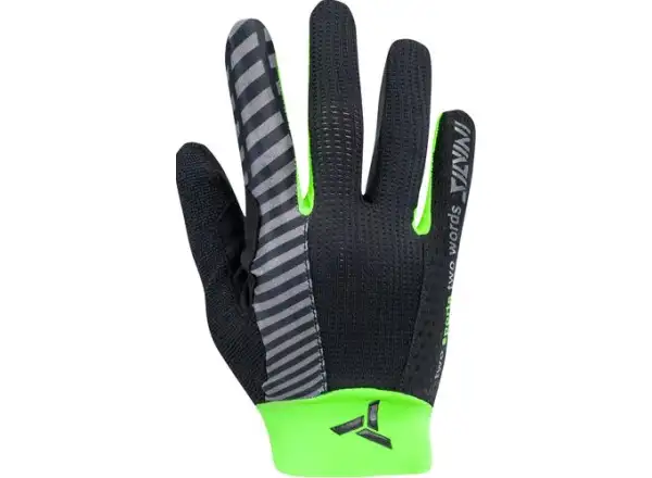 Silvini Cervo detské rukavice s dlhými prstami čierna/zelená