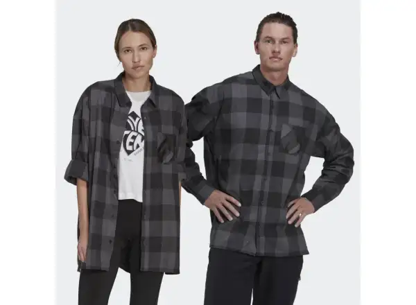 Five Ten Flanelová pánska košeľa Grey Six/Black
