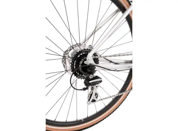 Rock Machine CrossRide 300 gloss silver/black trekingový bicykel