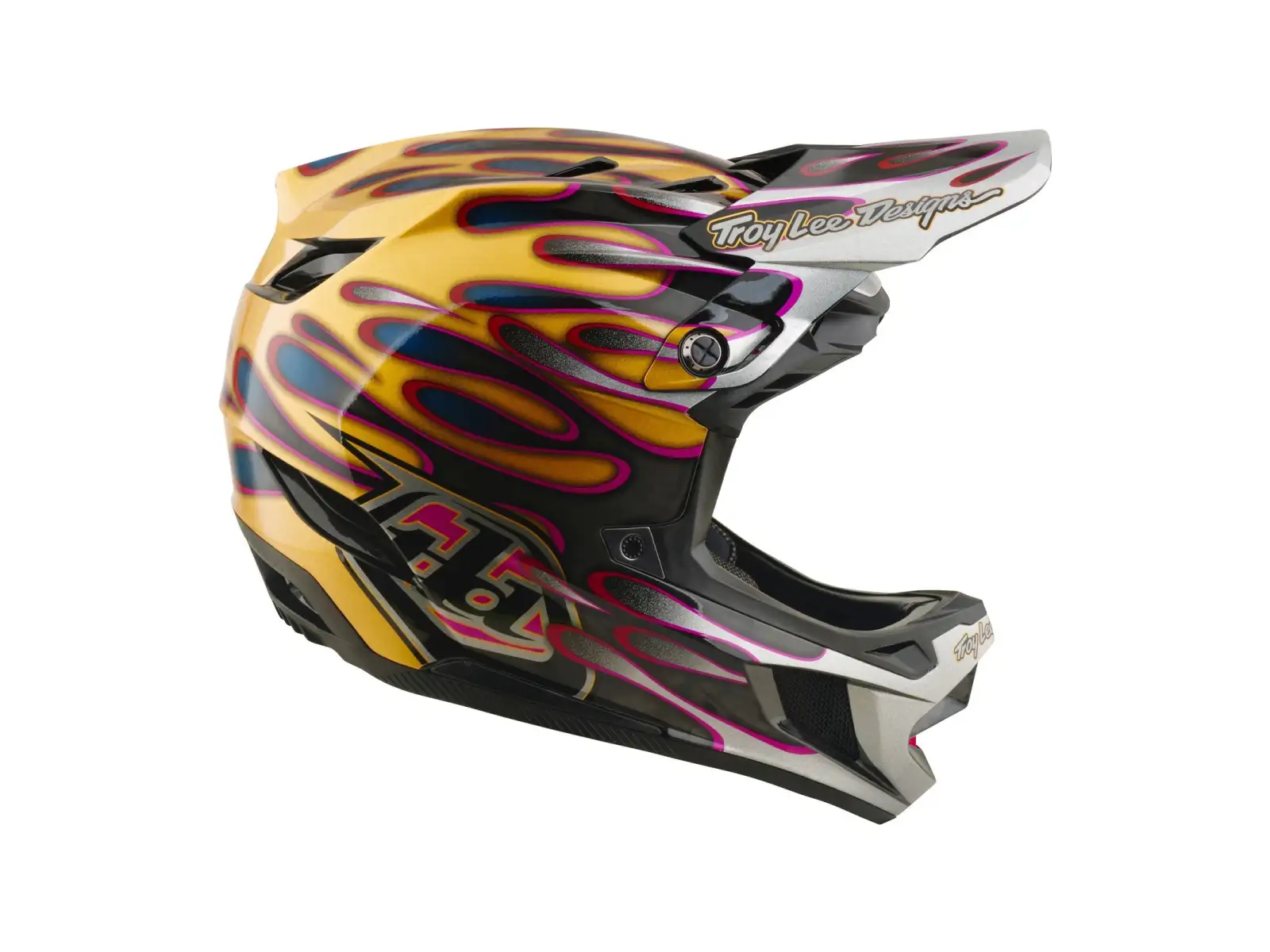 Troy Lee Designs D4 Carbon MIPS prilba Overspray Gold/Black