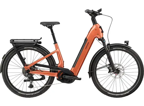 Cannondale Tesoro X 1 LSTH Orange Slice nízkonyástupový cestovný elektrobicykel
