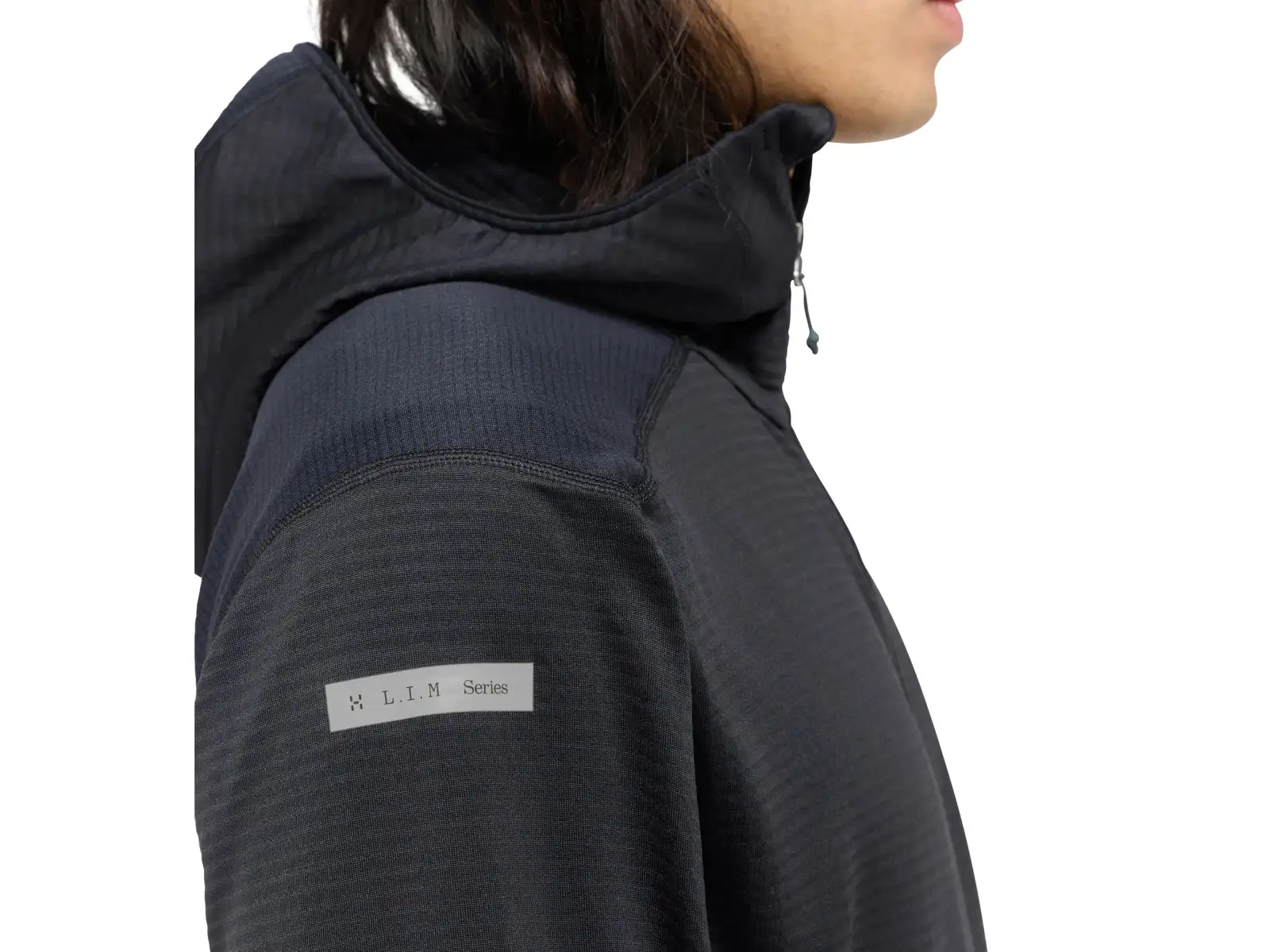 Haglöfs L.I.M Mid Multi Hood pánska mikina True Black