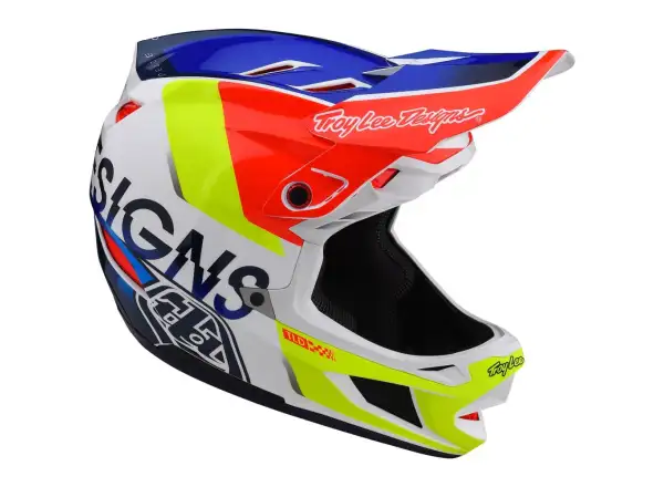 Troy Lee Designs D4 Composite Mips Qualifier prilba White/Blue