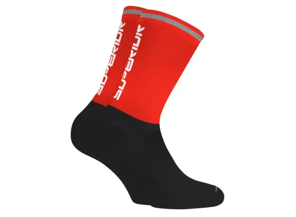 Superior dlhé cyklistické ponožky červené
