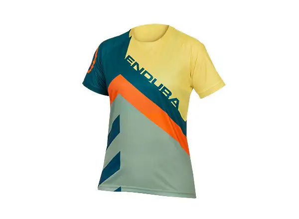 Endura SingleTrack Print Tee LTD Dámske tričko s krátkym rukávom Deep Teal