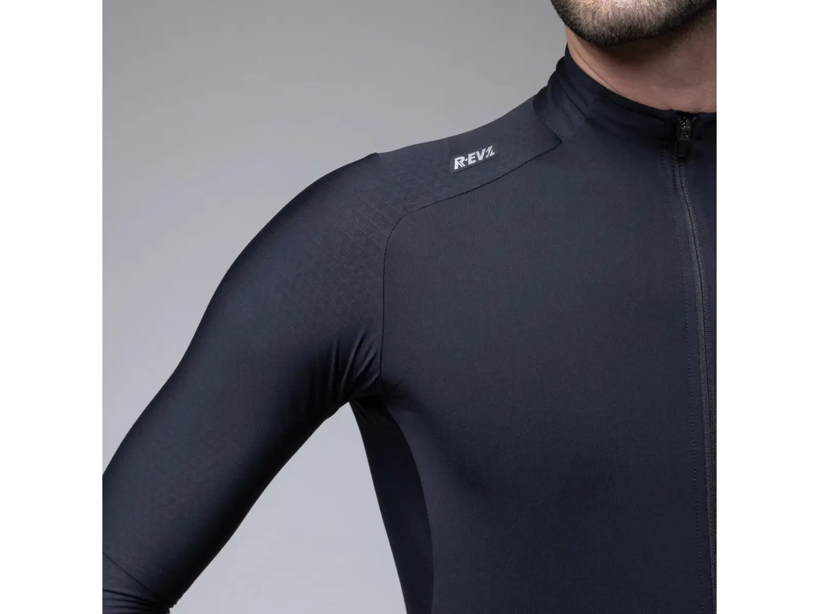 Alé R-EV1 Warm Race pánsky zateplený cyklistický dres Black