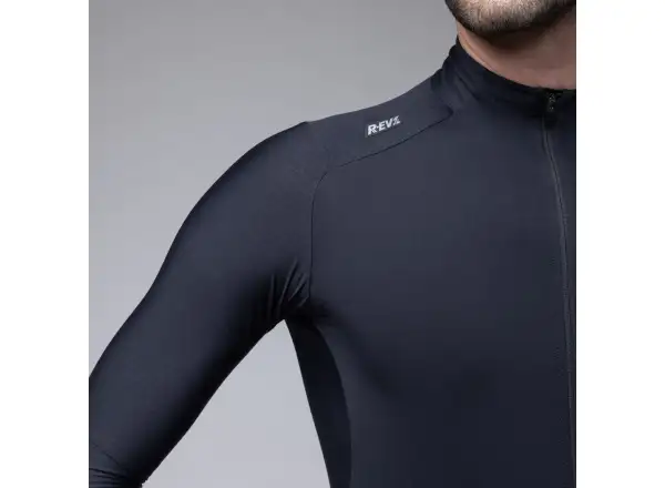 Alé R-EV1 Warm Race pánsky zateplený cyklistický dres Black