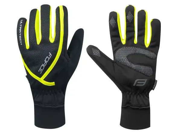 Zimné rukavice Force Ultra Tech black/fluo
