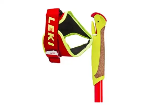 Detské karbónové bežecké palice Leki HRC Junior Neon red/Yellow/Black