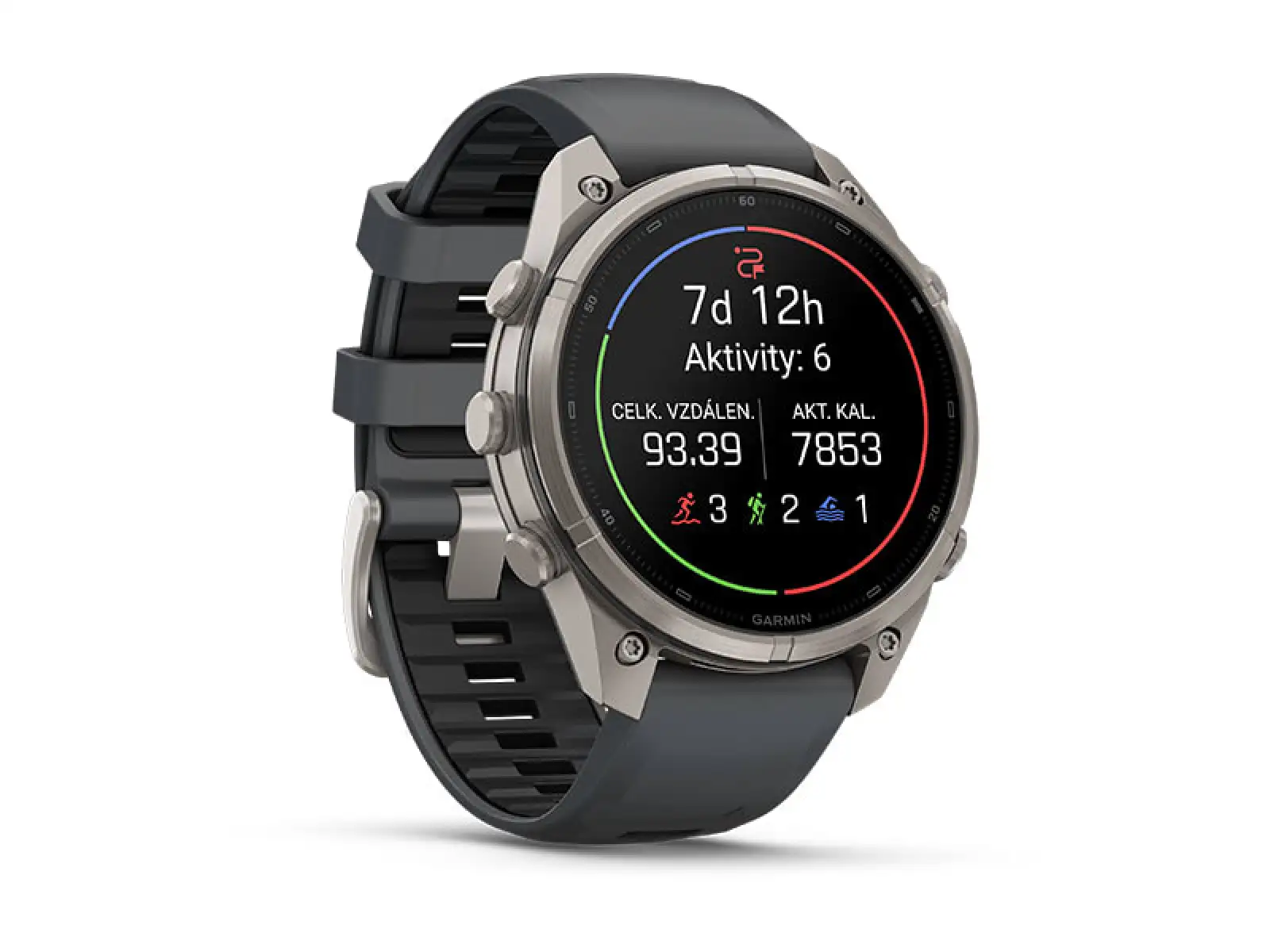 Garmin fenix 9 Pro inReach 43 mm inteligentné hodinky Carbon gray DLC Titanium Black/Pebble gray