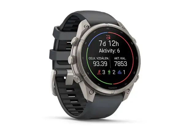 Garmin fenix 9 Pro inReach 43 mm inteligentné hodinky Carbon gray DLC Titanium Black/Pebble gray