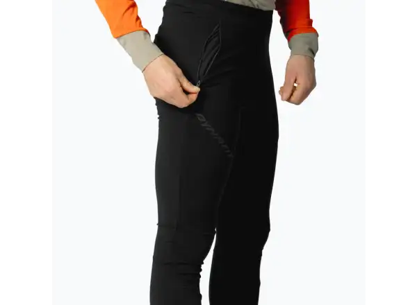 Dynafit Alpine Softshell Hybrid pánske bežecké nohavice Black Out