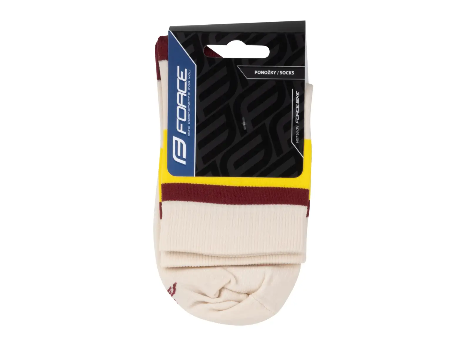 Force Stripe krátke ponožky krémová žltá