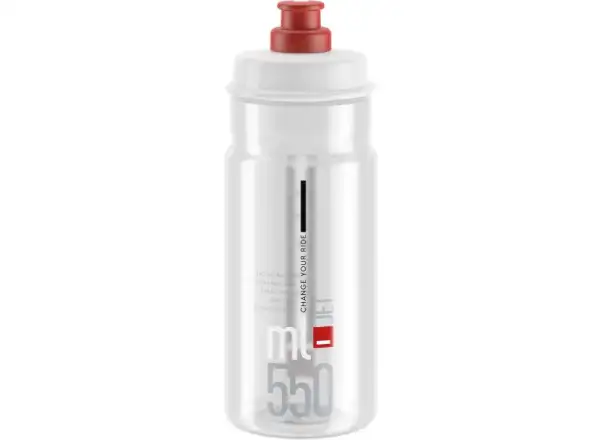 Fľaša Elite Jet 550 ml číra/červená s logom