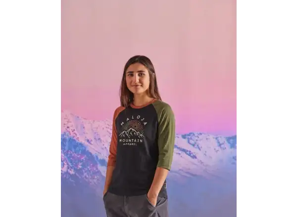 Maloja CorteM. dámsky dres s 3/4 rukávmi Moonless