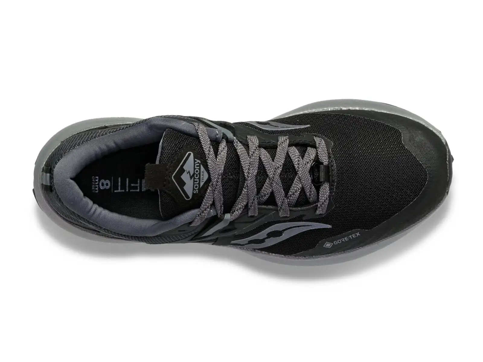 Saucony Ride 15 TR GTX dámska bežecká obuv Black/Charcoal 