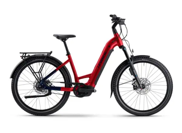 Haibike TREKKING 9 ABS 800 Wh nízkonástupový elektrobicykel dynamite red/blue