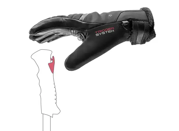 Leki Snowfox 3D Women dámske rukavice Black