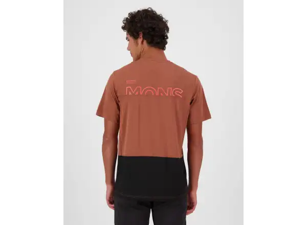 Mons Royale Tarn Merino pánske tričko krátky rukáv Cinnamon / Black