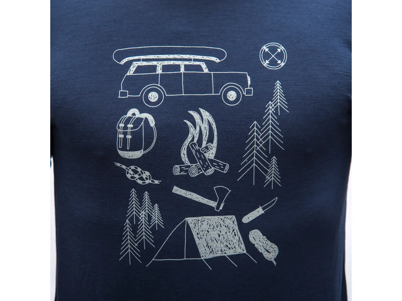 Sensor Merino Active Outside pánske tričko dlhý rukáv Deep Blue