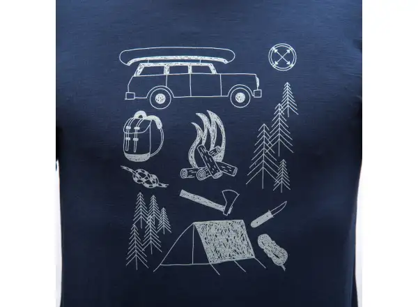 Sensor Merino Active Outside pánske tričko dlhý rukáv Deep Blue