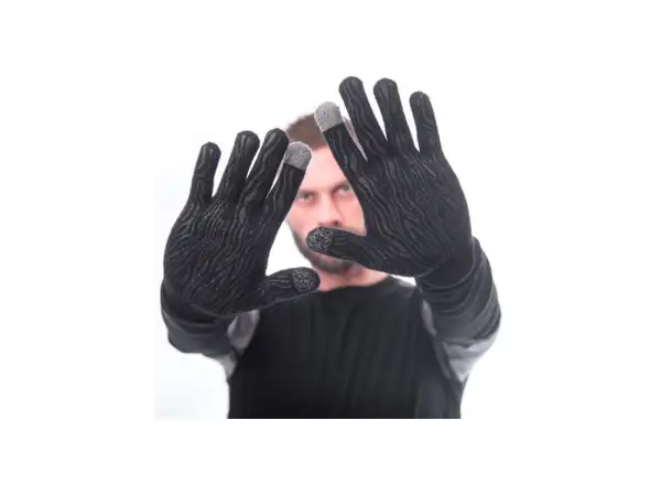 Sensor Merino rukavice čierna