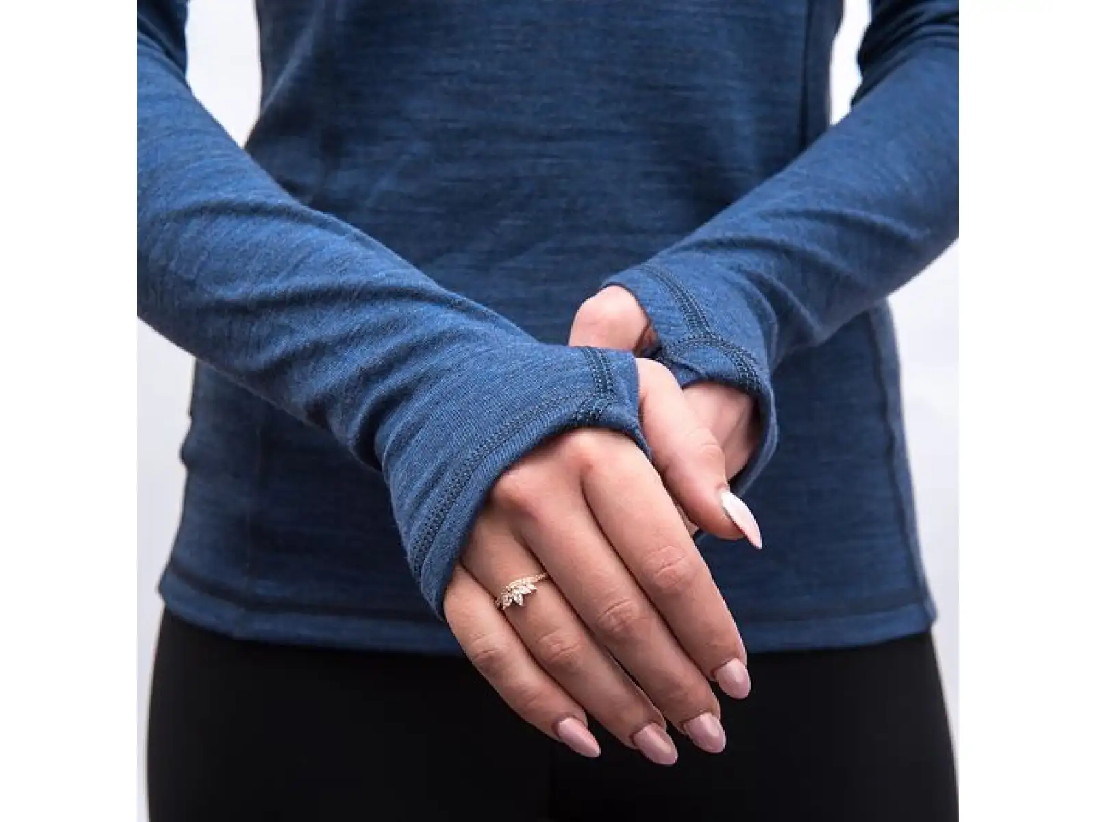 Sensor Merino Bold dámske tričko dlhý rukáv Cool Blue
