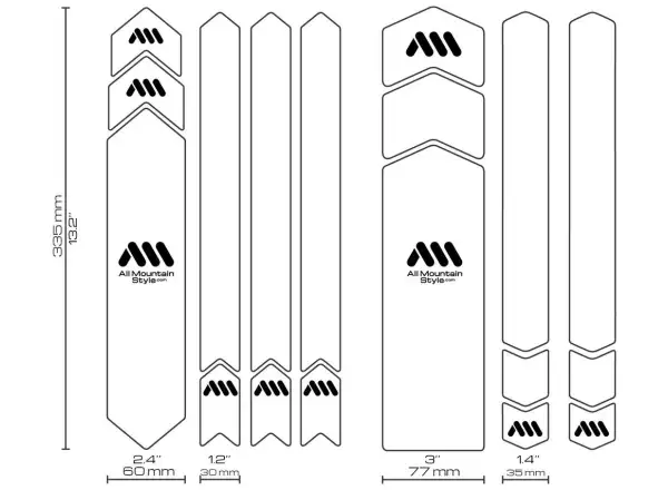 All Mountain Style ochranné polepy na rám Full Clear/Silver