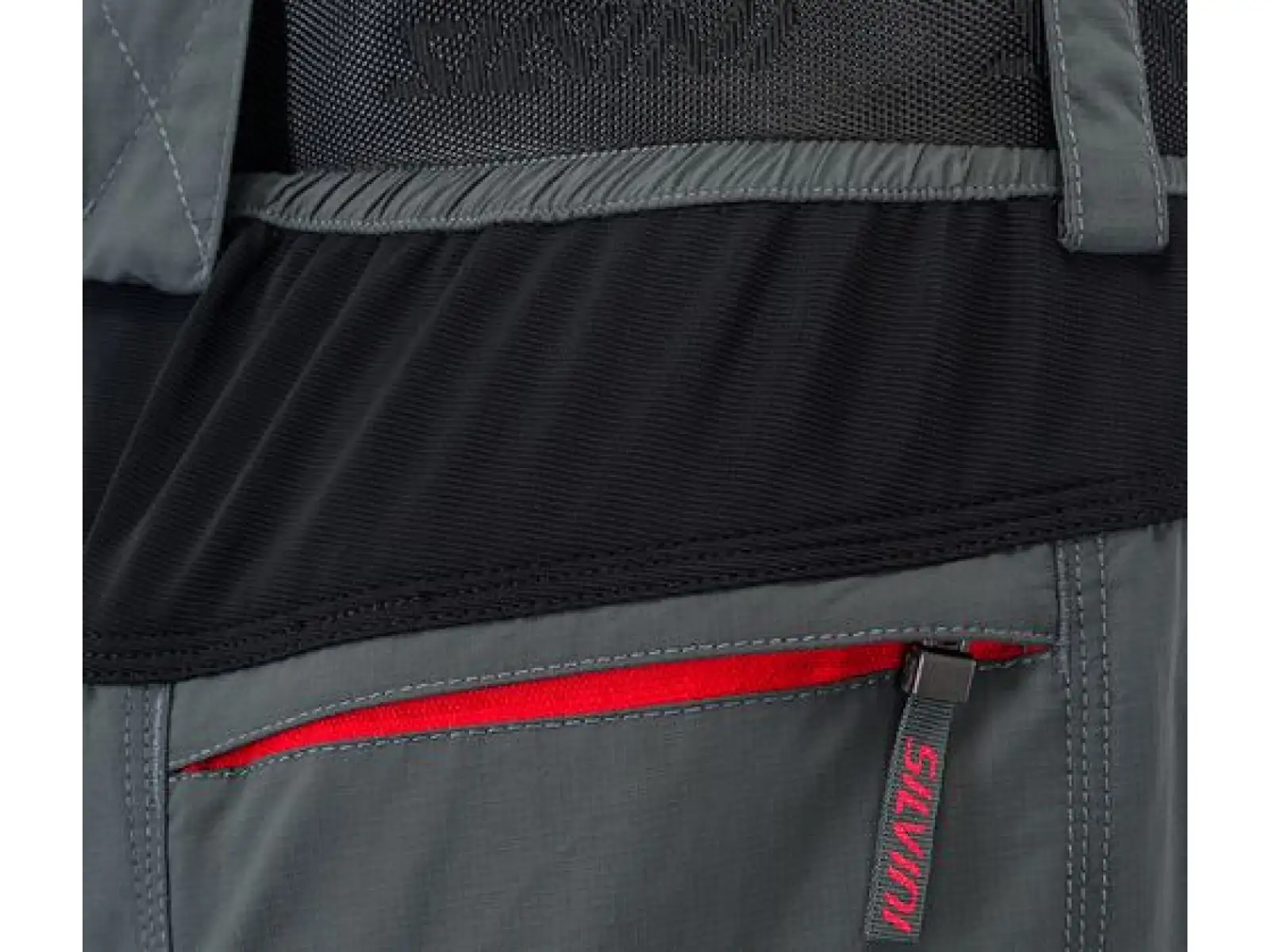 Silvini Rango pánske MTB šortky charcoal/red
