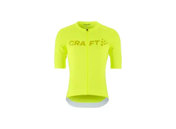 Craft Endur Logo pánsky dres krátky rukáv žltá