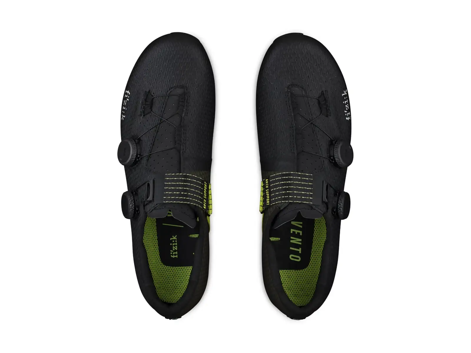 Fizik Stabilita Carbon cestné pánske tretry Black/Yellow Fluo