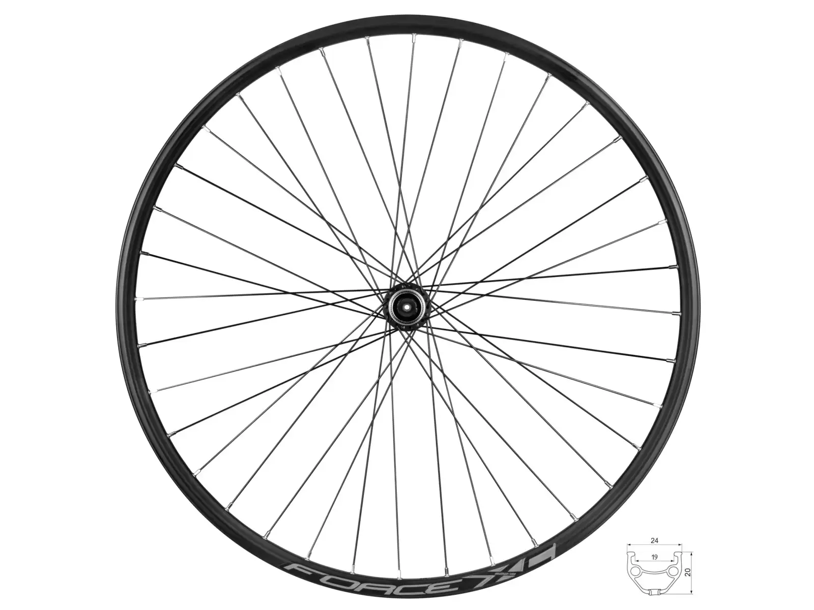 Force XC Disc 29 CL predné vypletené koleso náboj Shimano