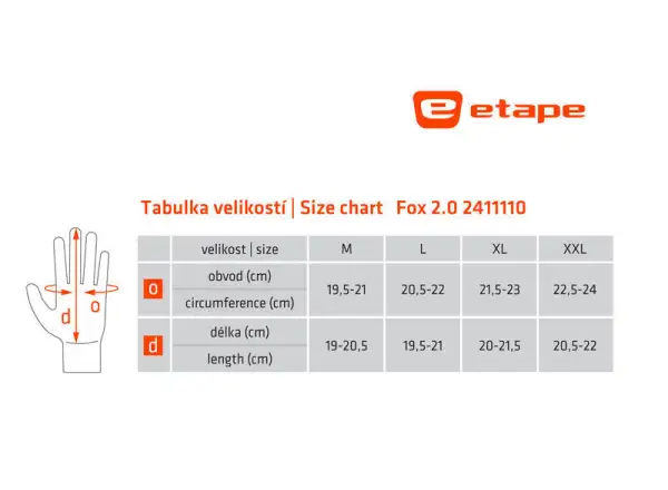 Etape FOX 2.0+ rukavice čierna