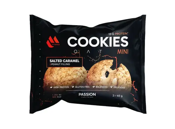 Passion MPower Cookie Gain Mini 2x40g Slaný karamel arašidová náplň