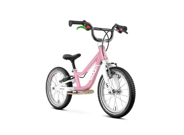 Woom GO 1 Plus detské odrážadlo 14" farba Powder Pink