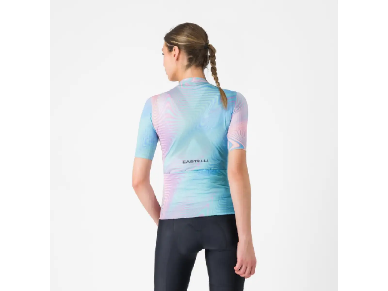 Castelli Cosmic Vortex dámsky dres krátky rukáv Multicolor Pink Green