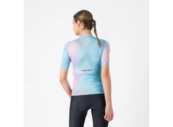Castelli Cosmic Vortex dámsky dres krátky rukáv Multicolor Pink Green