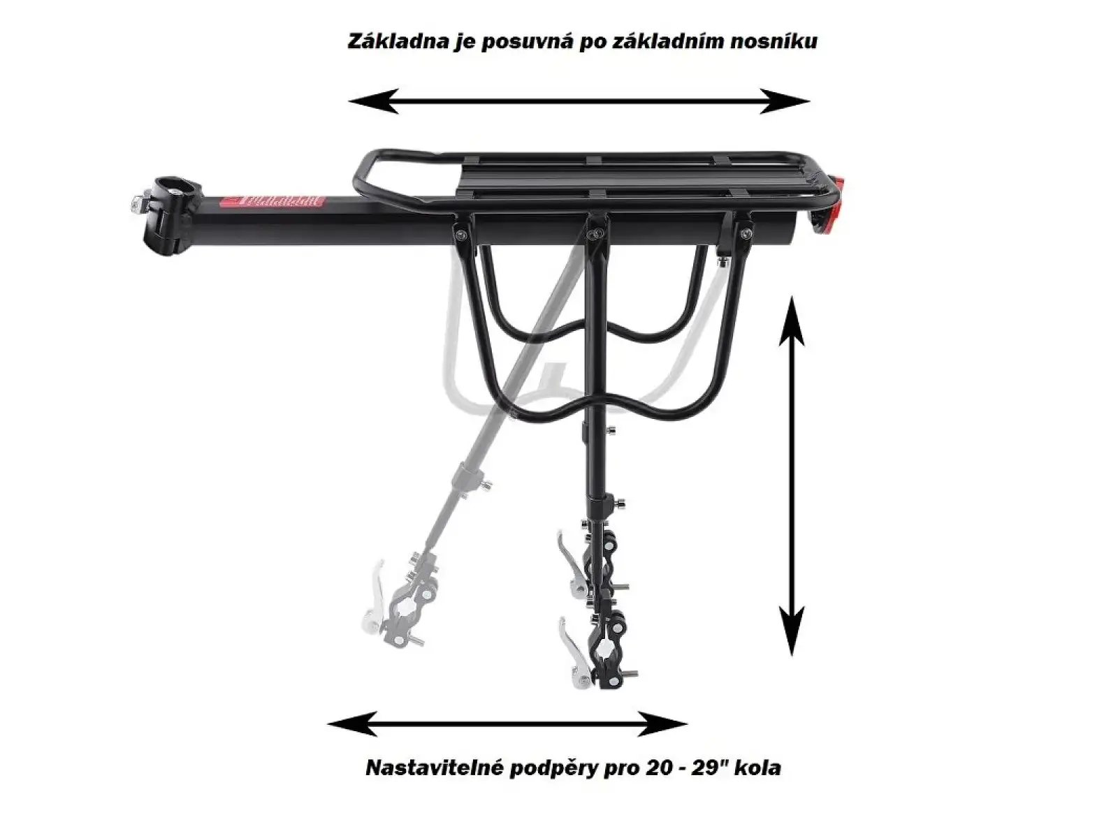 MAX1 Rock nosič na sedlovku s 20-29" vzperami čierny
