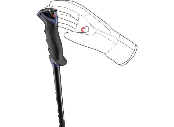 Leki Voltec TR zjazdové palice Dark anthracite-black-white