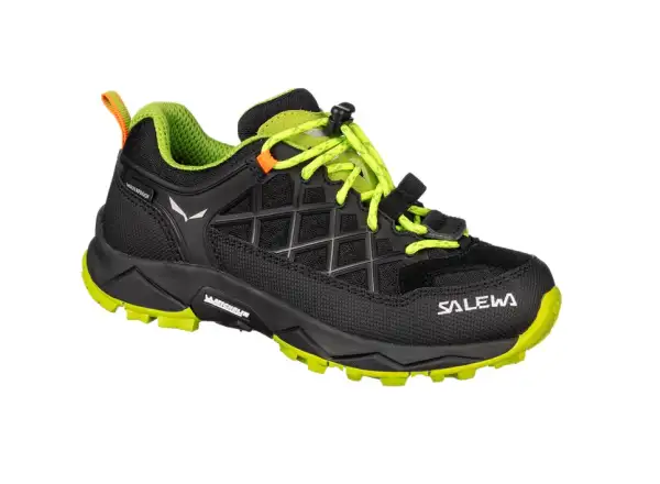 Salewa Wildfire WP detské outdoorové topánky Black Out/Cactus