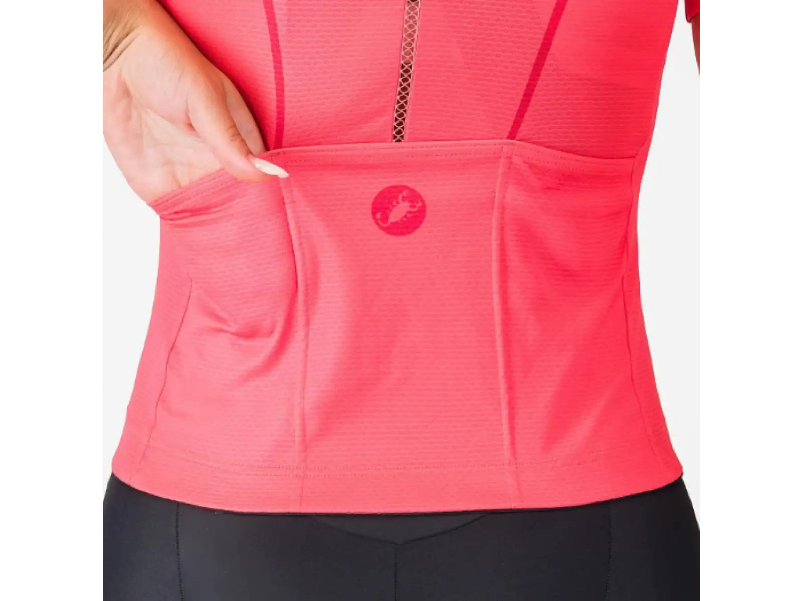 Castelli Anima Flow dámsky dres krátky rukáv Brilliant Pink/Hibiscus
